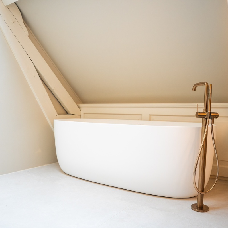 Ensuite bathroom realised within the master bedroom