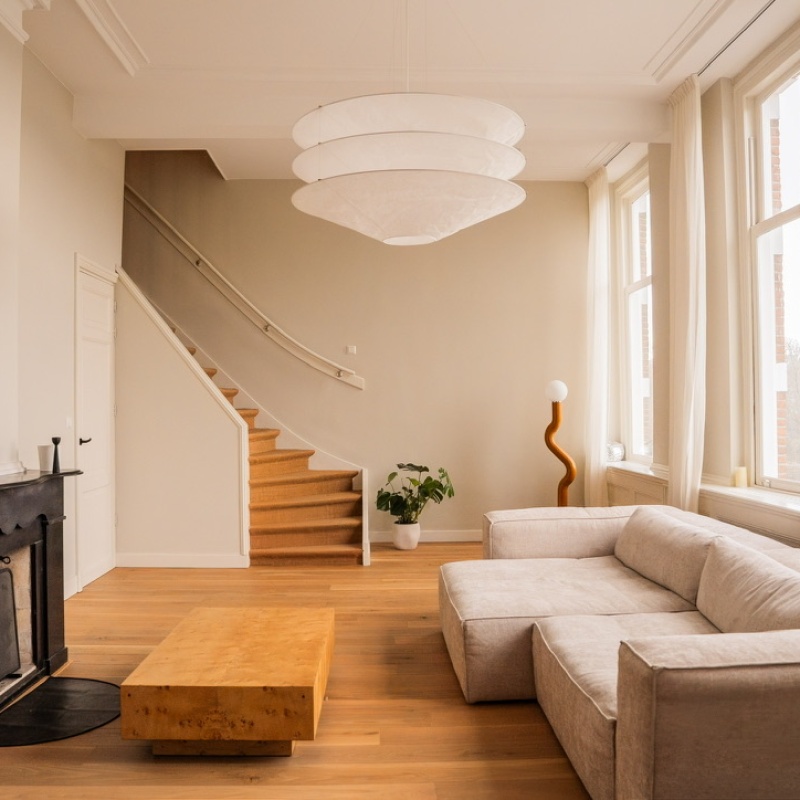 Renovated living room in historic property in Scheveningen